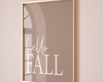 Hello Fall Printable | Fall Decor, Fall Wall Decor, Autumn Decor, Fall Sign, fall printable wall art, fall printables, digital prints