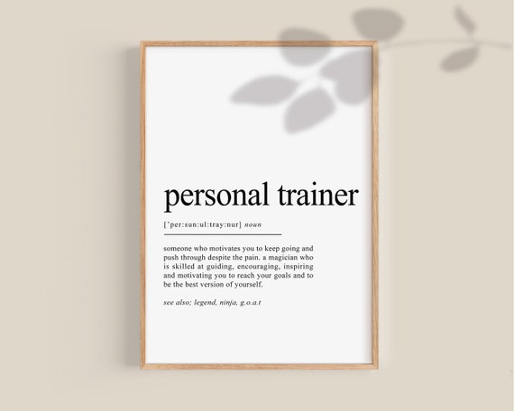 Personal Trainer Gift, Personal Trainer Definition Print, Personal trainer  gifts, Gym wall decor, gift for trainer, fitness gift -  Portugal