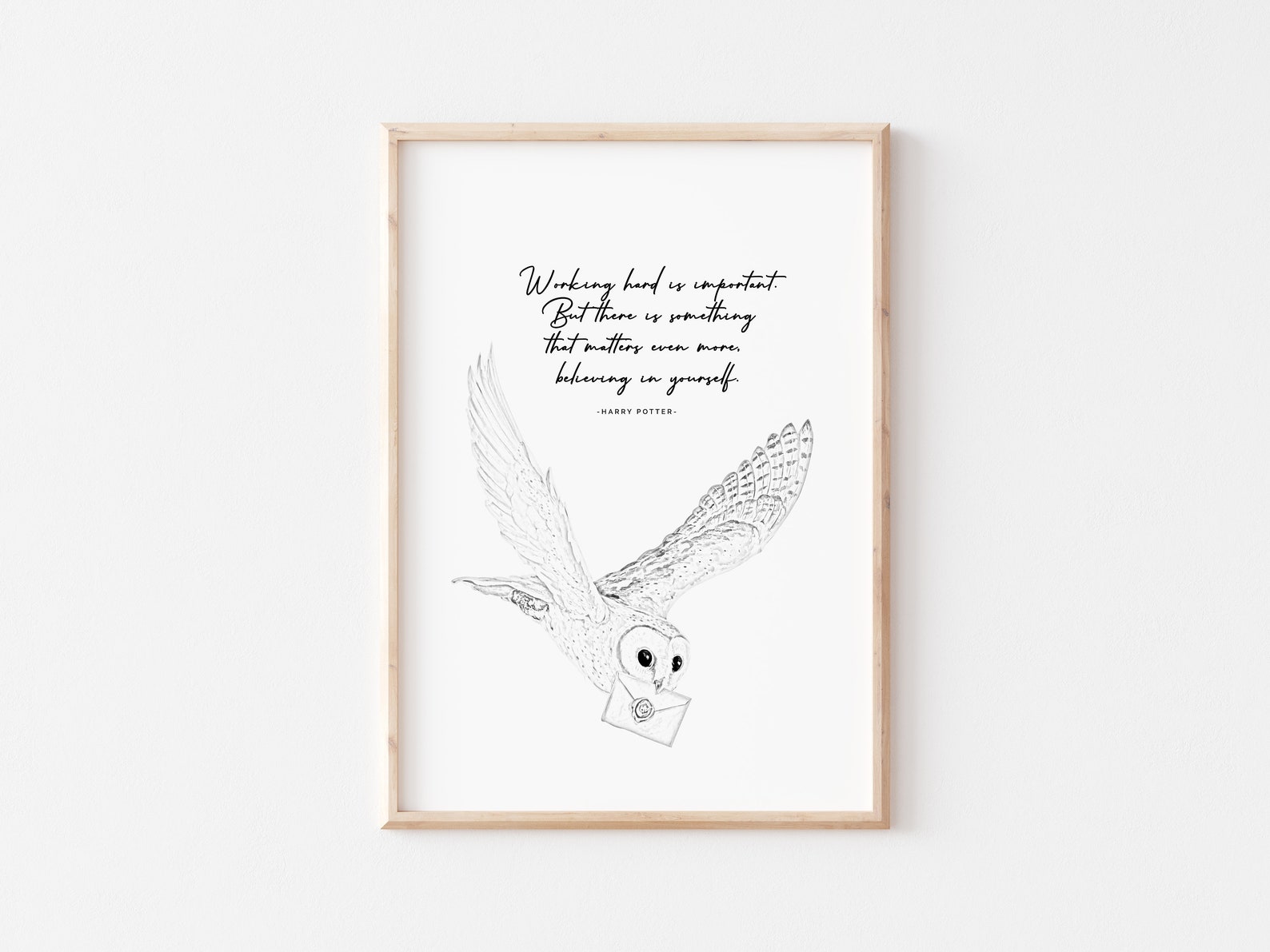 Harry Potter Quote Hedwig Wall Art Quotes Wall Art Gift Etsy