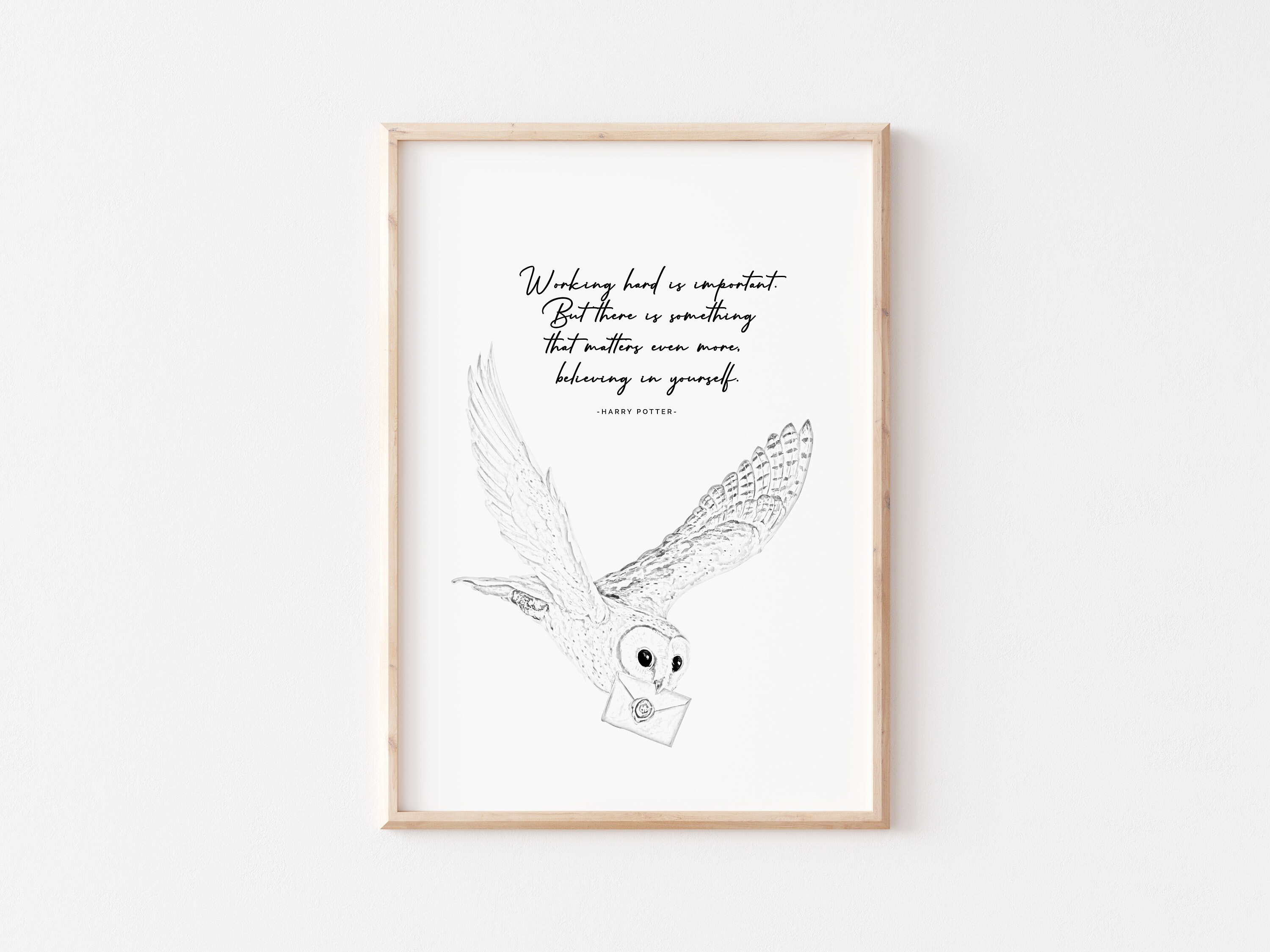 Harry Potter Quote Hedwig Wall Art Quotes Wall Art Gift Etsy