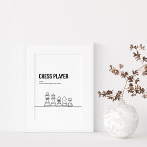 Chess Decor, Chess Poster, Chess Print, Chess Art, Chess Gift, Chess Lover gifts, Gift for Chess Player, Chess Printable image 2