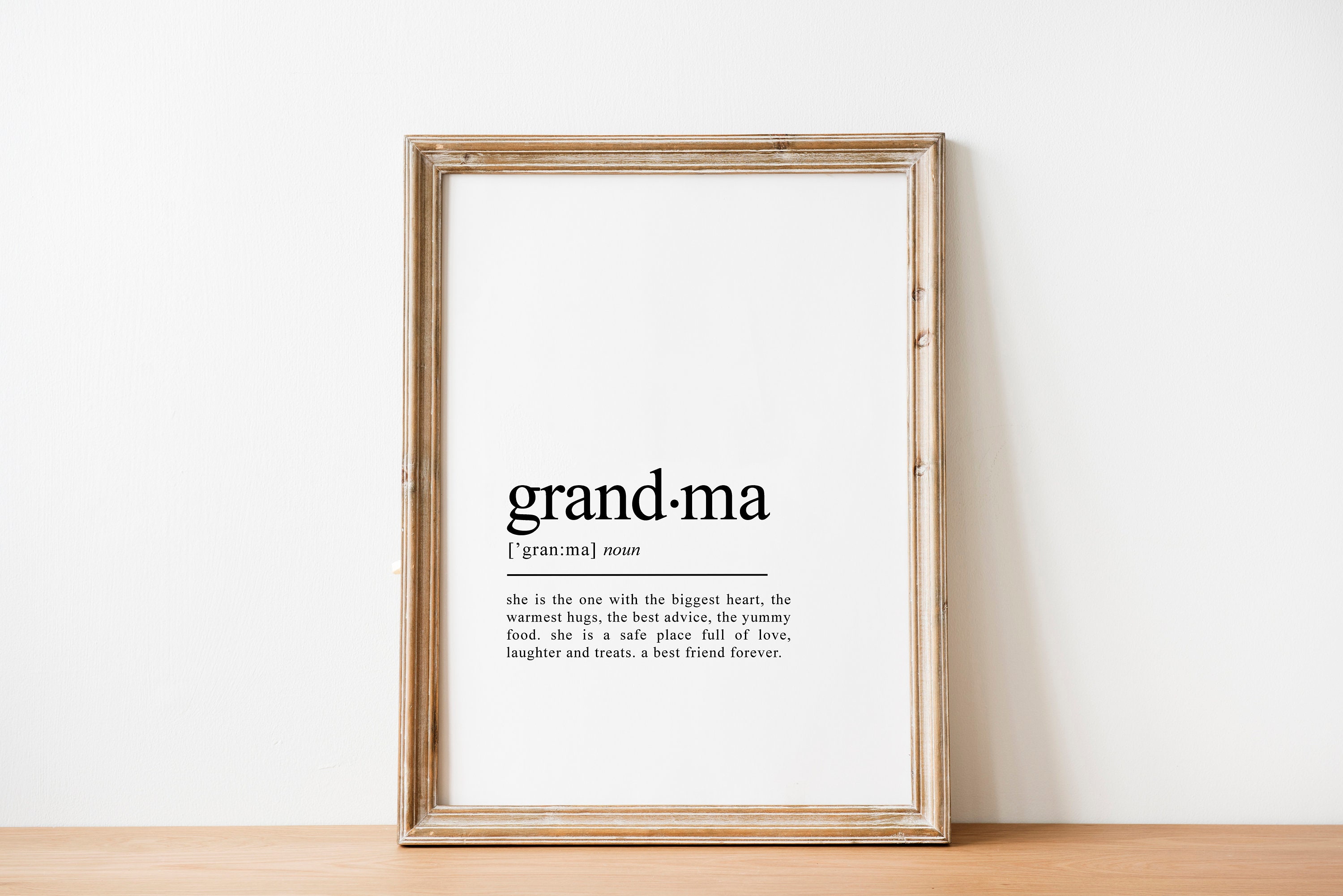 Grandma Definition Tote Bag - Canvas Grocery Shopping Bag With Funny Quote, Gift For Grandma, Nana, Mimi
