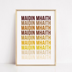 Irish Prints Irish Bedroom Printable Wall Art Maidin Mhaith Print Good Morning Poster Kitchen wall decor Trendy Gaeilge Gifts from Ireland