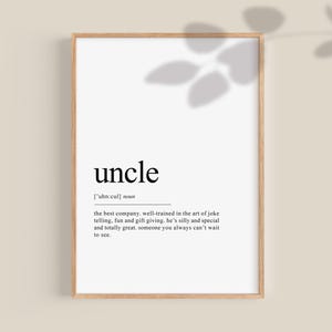 Uncle Christmas Gift Best Uncle Ever Personalized Gift Custom Print Present for New Uncle  Funny Uncle Birthday Gift Poster Digital Download