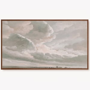Vintage Cloud Painting Samsung Frame TV Antique Cloudy Sky Artwork Country Farmhouse Decor for the DIGITAL Smart TV moody skies screensaver