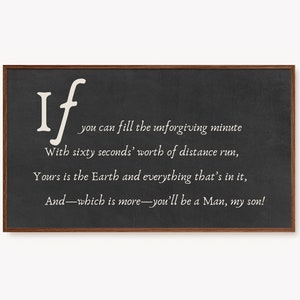Samsung Frame TV Art Thanksgiving Quote | Rudyard Kipling If Poem 4k Digital TV | Inspirational Quotes for the Smart TV, motivational quotes