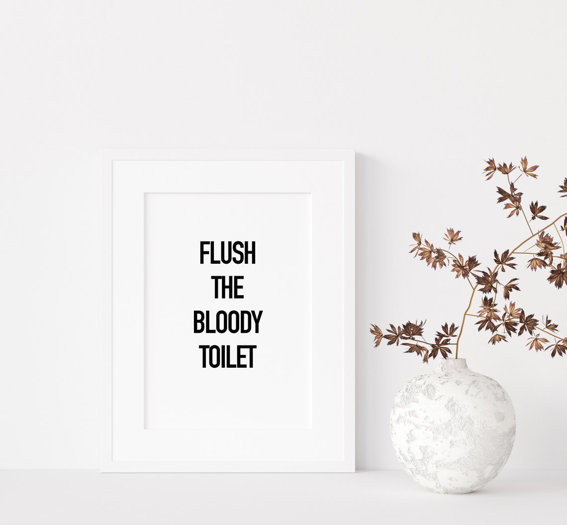 Irish Bathroom Print Irish Print Funny Irish Wall Art Flush Etsy
