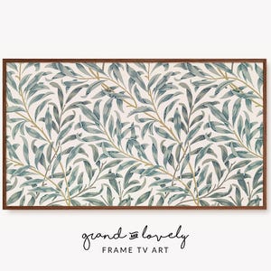 Samsung Frame TV Art William Morris | Willow Bough Vintage Flower Art, Soft Sage Green Floral Print, Delicate Botanical Art Digital Download image 1