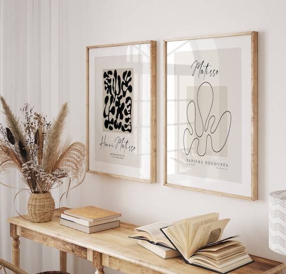 Best Seller Wall Art Matisse Print Set of 2 Art Deco Wall Art Beige Matisse Modern Museum Exhibition Poster Bestseller Printable DIGITAL