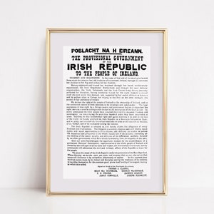 アイルランド宣言のプリント、1916 年のイースター蜂起宣言、アイルランドのギフト、アイルランドのポスター、アイルランドのアート、アイルランドの装飾、即時デジタル ダウンロード