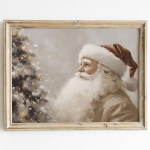 Vintage Christmas Prints Vintage Santa Print Christmas Printable Art Santa Claus Painting Victorian Christmas Holiday Decor Digital Download