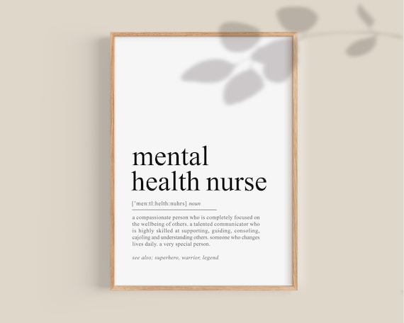 Mental Health Nurse Definition Print Mental Health Nurse - Etsy UK Mental Health Nurse Definition Print Mental Health Nurse - Etsy UK