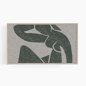Frame TV Art, Matisse TV Art, Mid Century Modern Digital Download for 4k TV, Sage Green Abstract Woman | Henri Matisse Digital Wall Art