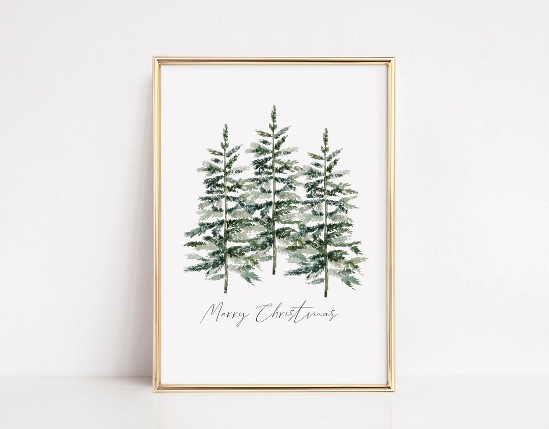 Christmas Printable Wall Art Merry Christmas Print Digital Download ...
