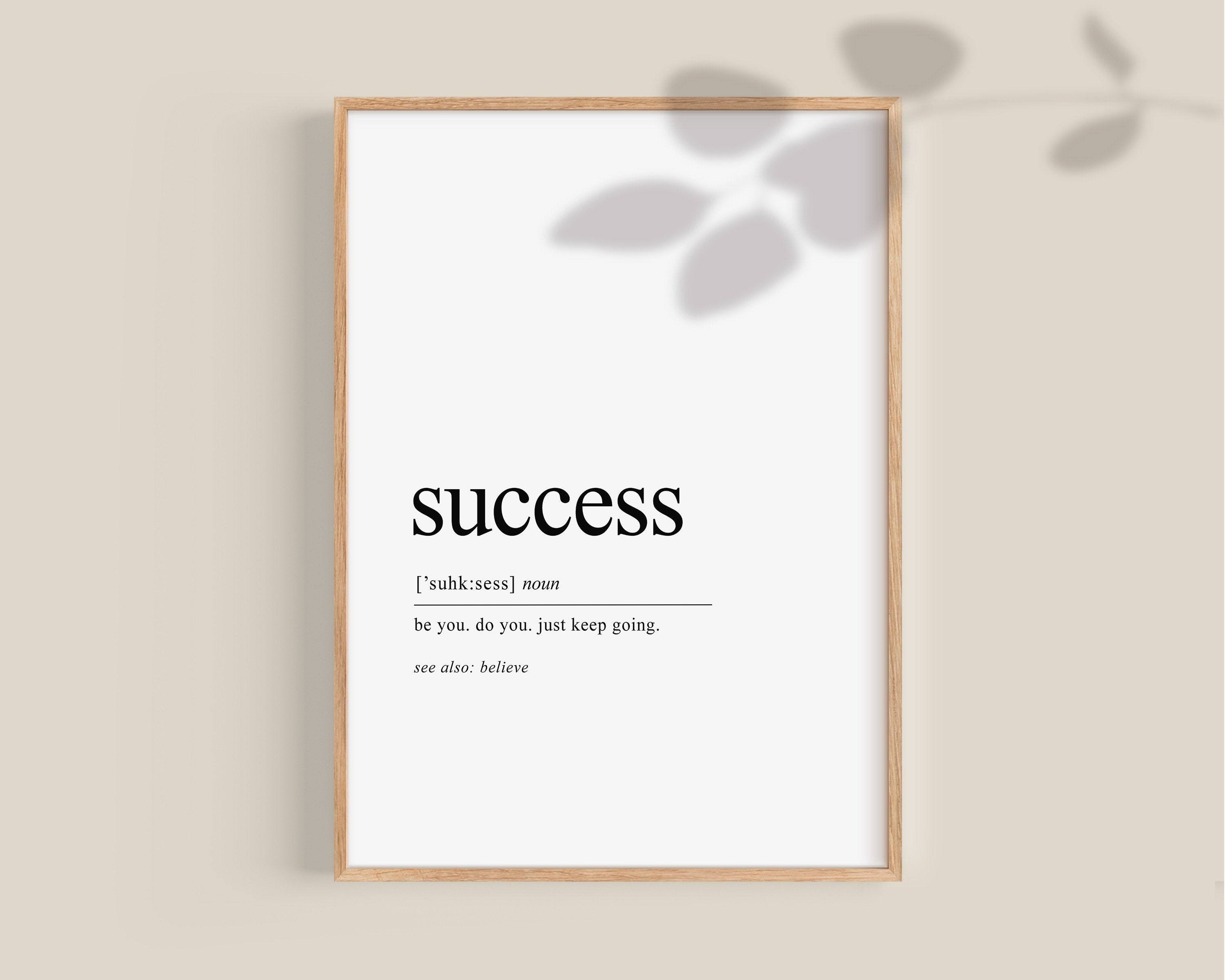Success Definition Print Trendy Office wall decor Motivational Affirmation Quotes for Entrepreneur Boss Lady Gift Inspiring Printable Art