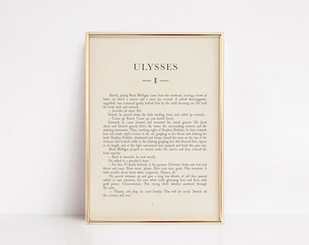 James Joyce Ulysses Print, Book Page Wall Art (Digital Download)