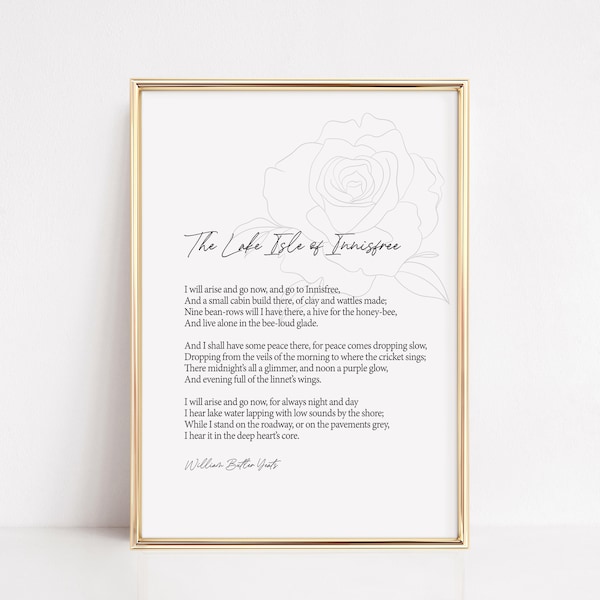 Yeats Innisfree Poem Etsy yeats-innisfree-poem-etsy