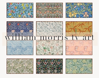 Samsung Frame TV Art William Morris Frame TV Art Nouveau Set of 15 Vintage Flower Prints Bundle Floral Artworks DIGITAL Download