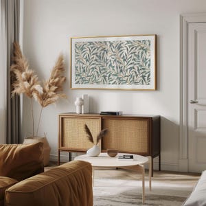 Samsung Frame TV Art William Morris | Willow Bough Vintage Flower Art, Soft Sage Green Floral Print, Delicate Botanical Art Digital Download image 3