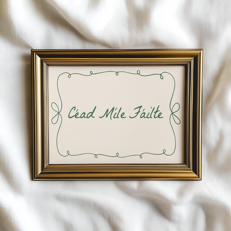 Céad Míle Fáilte Print Irish Blessing Printable Trendy Irish Wall Art ...
