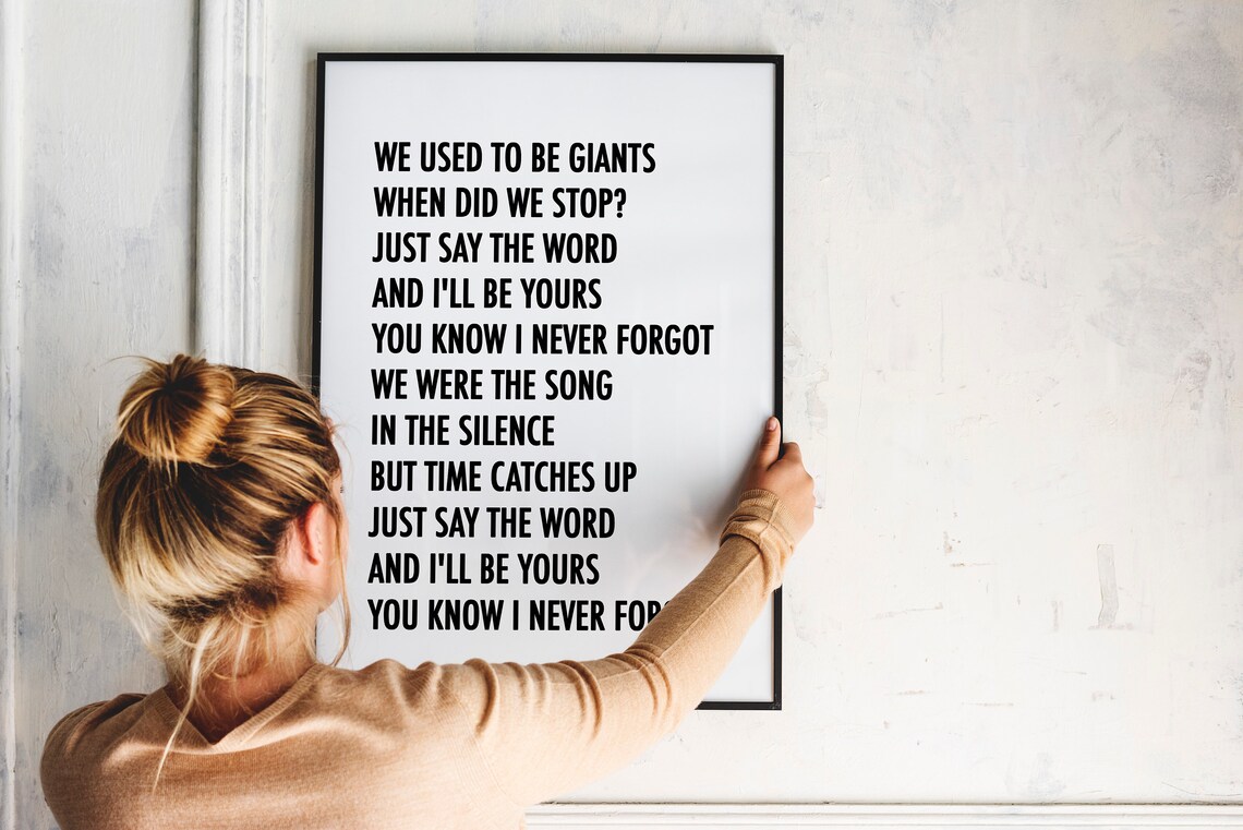 Giants Lyrics Song lyrics Print Dermot Kennedy song words Etsy