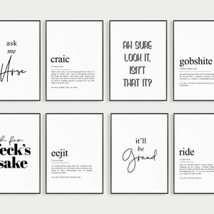 Irisches Wandkunst-Set mit 70+ Drucken, irische Geschenke zum St. Patricks Day | Irland Poster Gallery Wall Art, Bar Decor, DIGITAL DOWNLOAD
