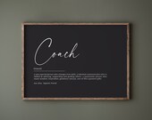 Coach Gift, Coach Definition Print, Difference Maker, Fitness Coach, Teacher Present Mentor Gift, Personal Trainer gift,  Printable wall art