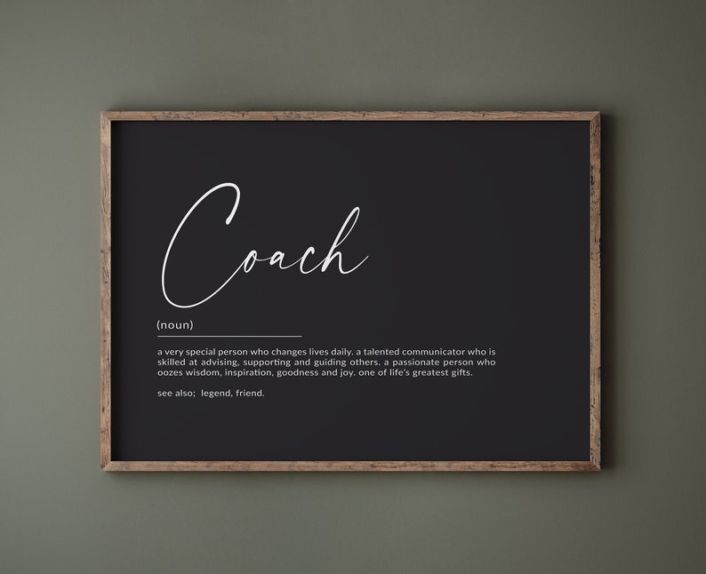 Coach Gift, Coach Definition Print, Difference Maker, Fitness Coach ...