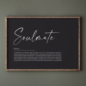 Cadeau âme soeur pour la Saint-Valentin, définition impression de ma personne, cadeau pour petite amie, cadeaux d'anniversaire, cadeau mari, petit ami, téléchargement imprimable