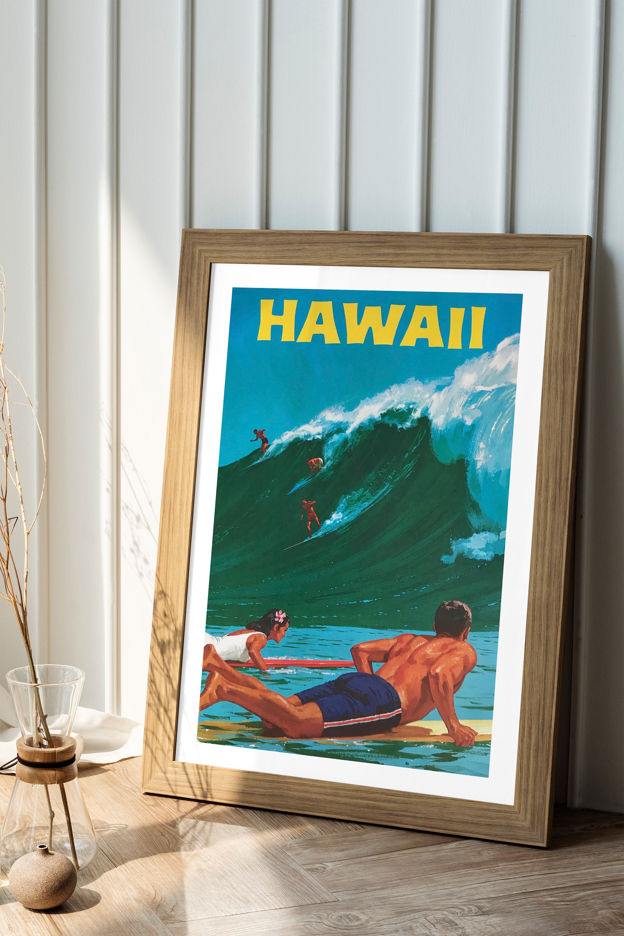 Hawaii surf poster - Etsy 日本