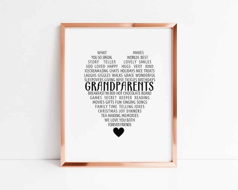 Personalised Grandparents Gift Special Grandparents Gift New Etsy