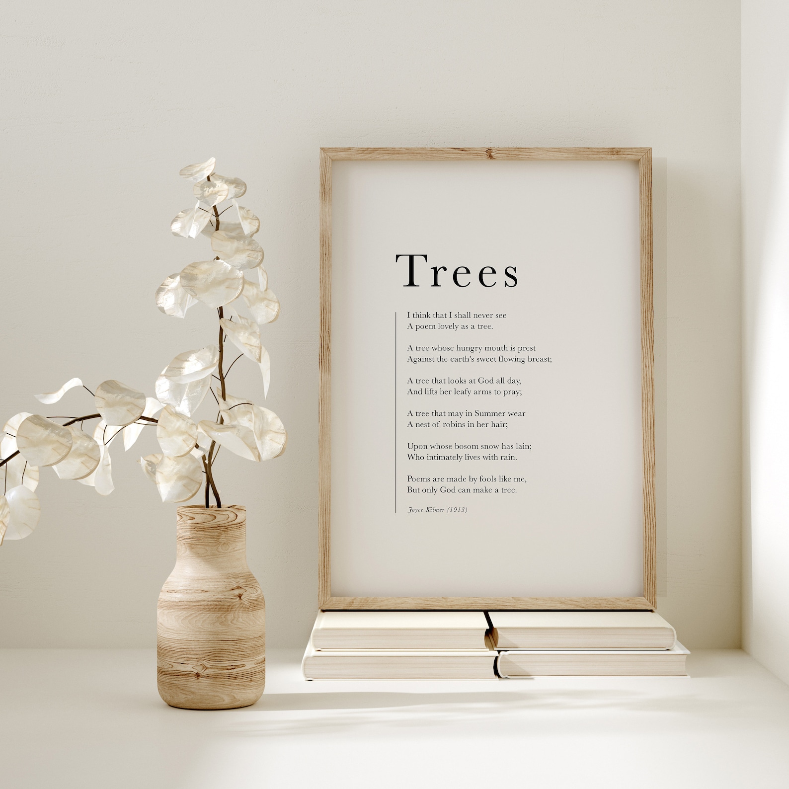 Trees Joyce Kilmer Poem Printable Poem Joyce Kilmer Trees Etsy