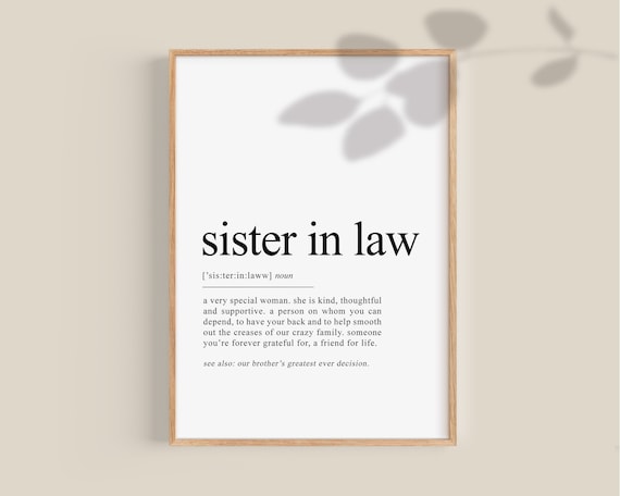 Sister in law gift, sister-in-law gift, sister in law gifts, gift for sister in law, personalised gift, christmas gift, new sister in law