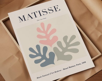 Saliegroene Matisse Print Set van 2, Delicate Pastel Matisse Poster, Henri Matisse Print, Museum Poster Art Print, DIGITALE DOWNLOAD