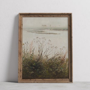 Pintura de flores silvestres vintage, arte de parede de natureza silenciada, impressão de paisagem selvagem antiga, arte de flores, arte botânica | Arte Digital IMPRIMÍVEL