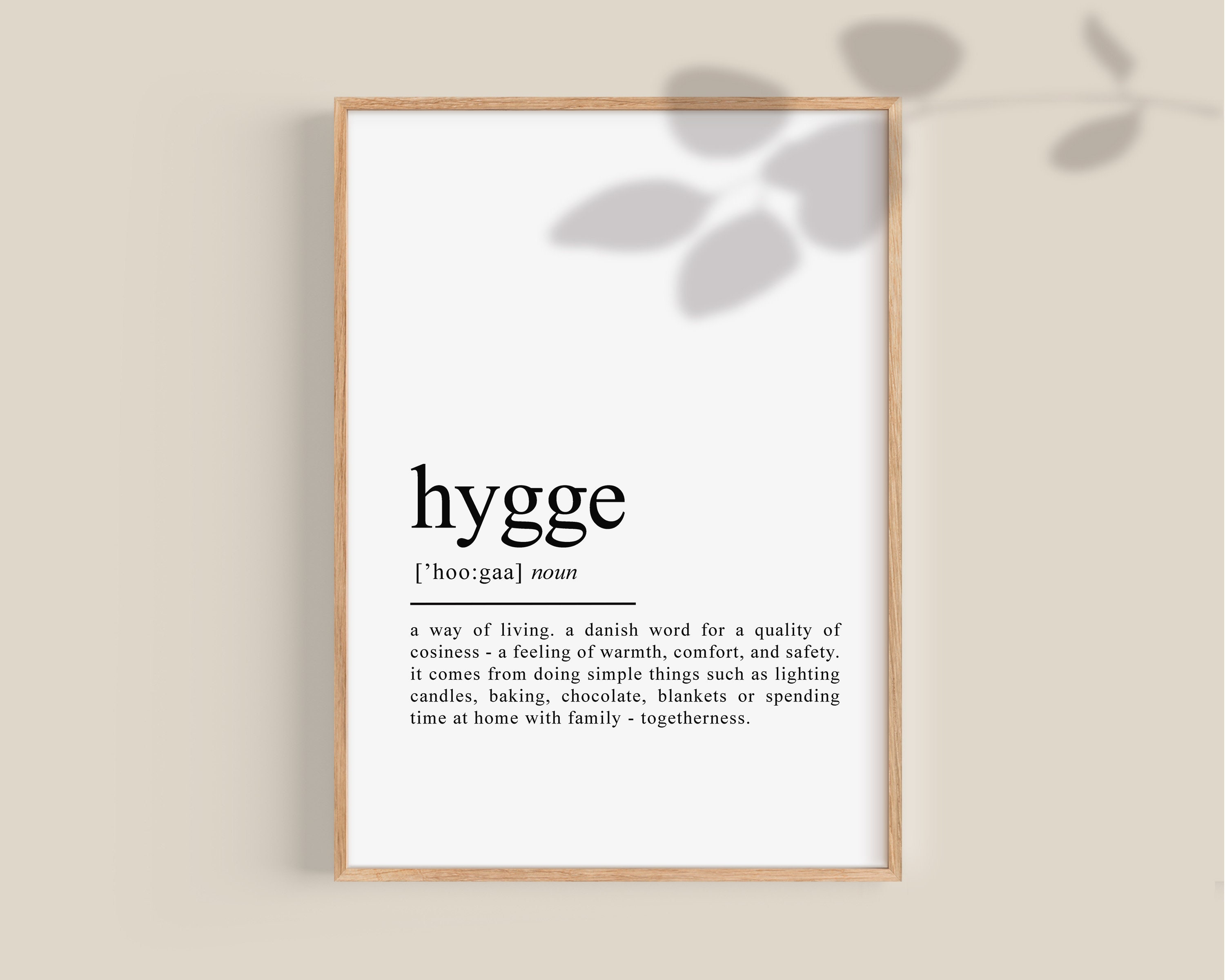 Hygge Print Hygge Poster Hygge Definition Print Hygge Etsy