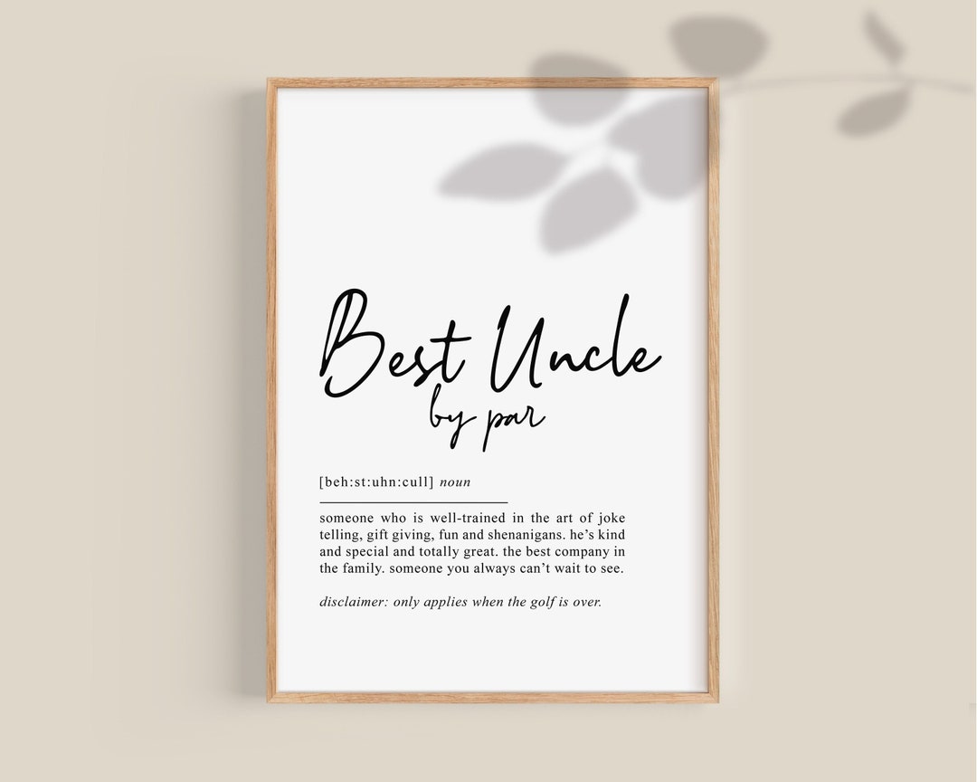 Onkel Weihnachtsgeschenk, Best Onkel By Par Definition Print Lustiges Geschenk für Onkel, Golf