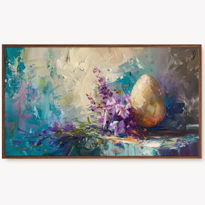 Samsung Frame TV Art Easter Frame TV Art Spring Frame Tv Artwork Easter Egg Tv Art Easter Home Decor Sprig Flowers Easter  Digital Download