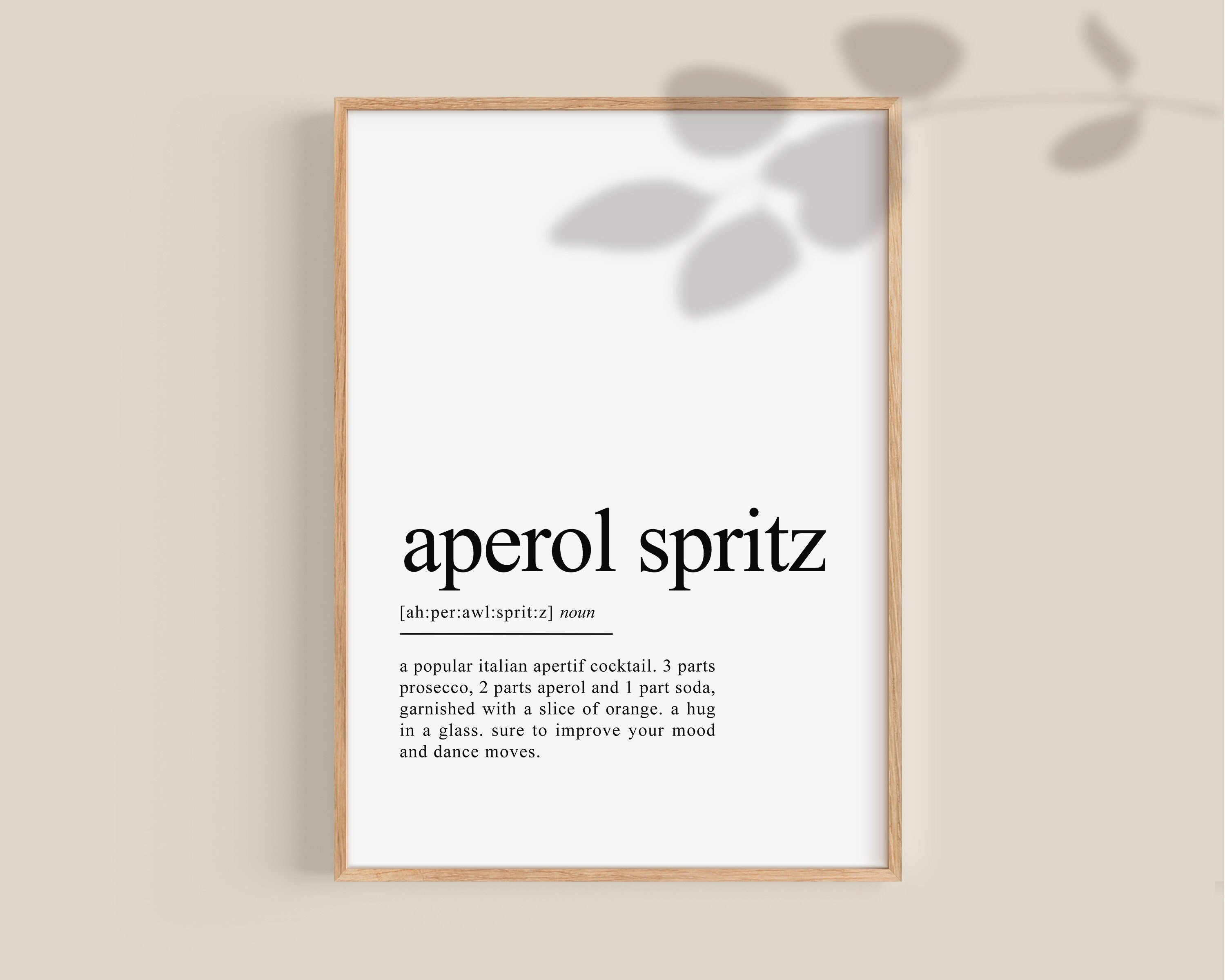 Aperol Spritz Definition Aperol Spritz Print Cocktail Art Etsy Australia