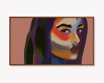 PRIDE Month Frame TV Art Modern Colorful Trendy Painting Lgbtq Abstract Woman Feminine Wall Prints Multicoloured Boho Decor Digital Download