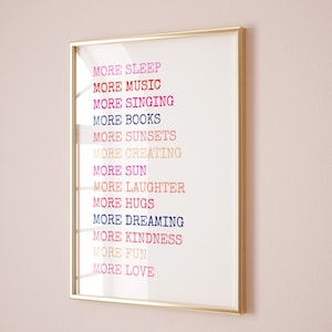 Affirmatie Wall Art Prints Inspirerende Citaten Roze kinderkamerposter Leuke tienermeisjeskamerdecoratie Trendy studentenkamer Afdrukbare kunst