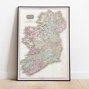 Irish Prints Karte von Irland Wand Kunst Irish Poster, Vintage Irish Art Irish Bar Decor, Pub Art, Man Cave Printables | DIGITALER Download