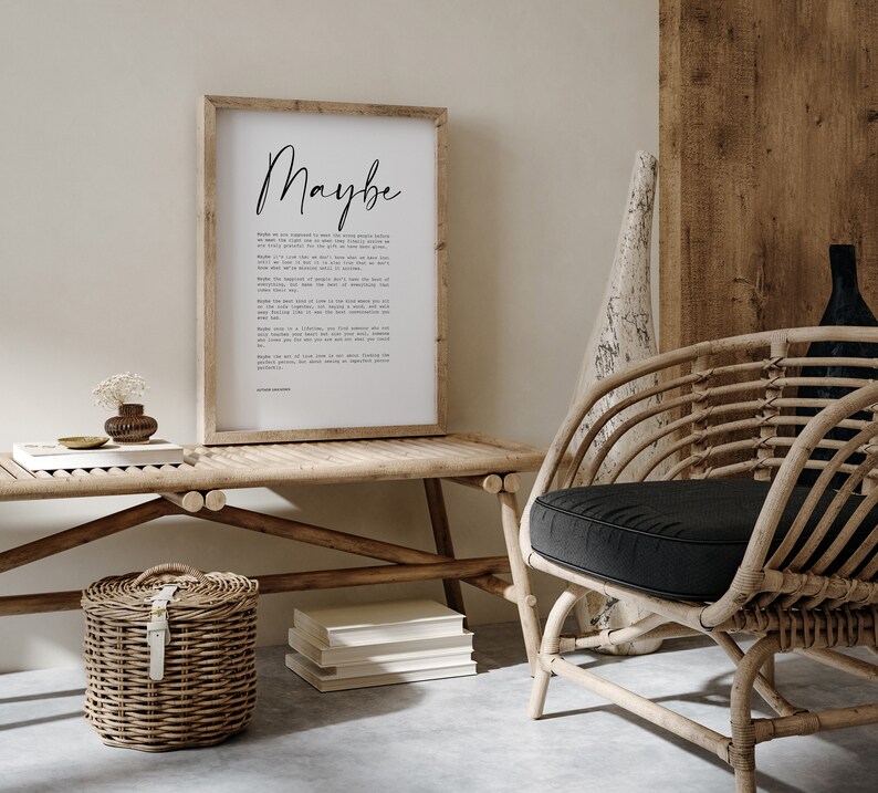 Maybe Poem Love Poem Set of 3 Above Bed Prints Wedding Gift,soulmates ...