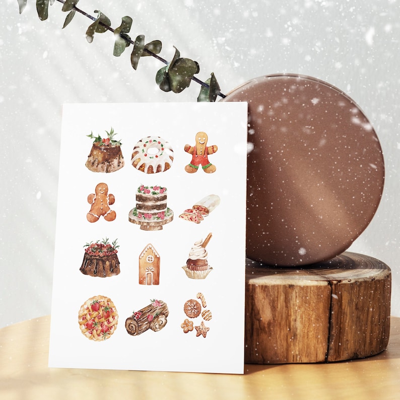 Julväggkonst utskrivbara rustika juldekorationer | Utskrivbar väggkonst med lantlig jul, digital nedladdning av pepparkaksgubben bild 3
