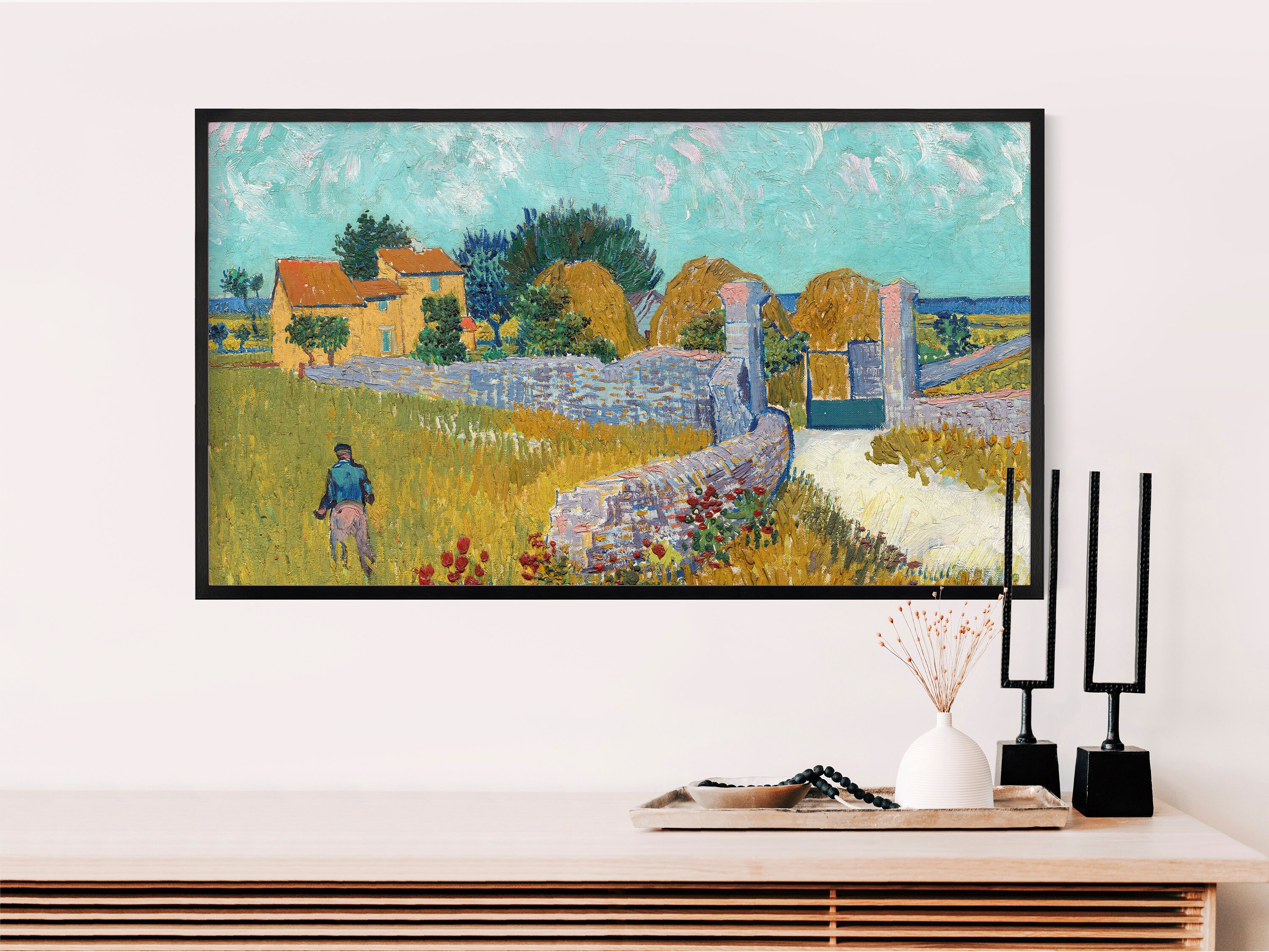 40s 50s バンビ ＆ サンバー ビンテージ 絵画 W.D.P. Samsung Frame TV Van Gogh | Vintage Landscape Oil Painting
