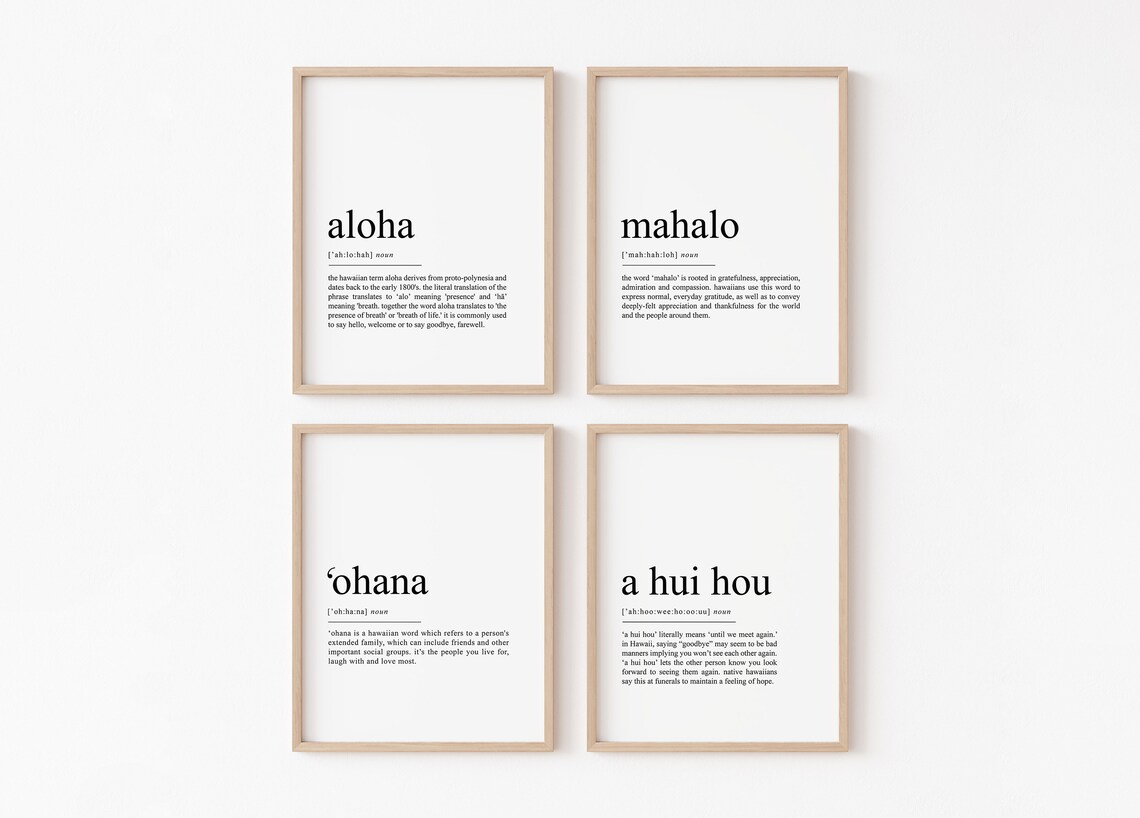 A Hui Hou Definition Print A Hui Hou Poster Aloha Gift Etsy