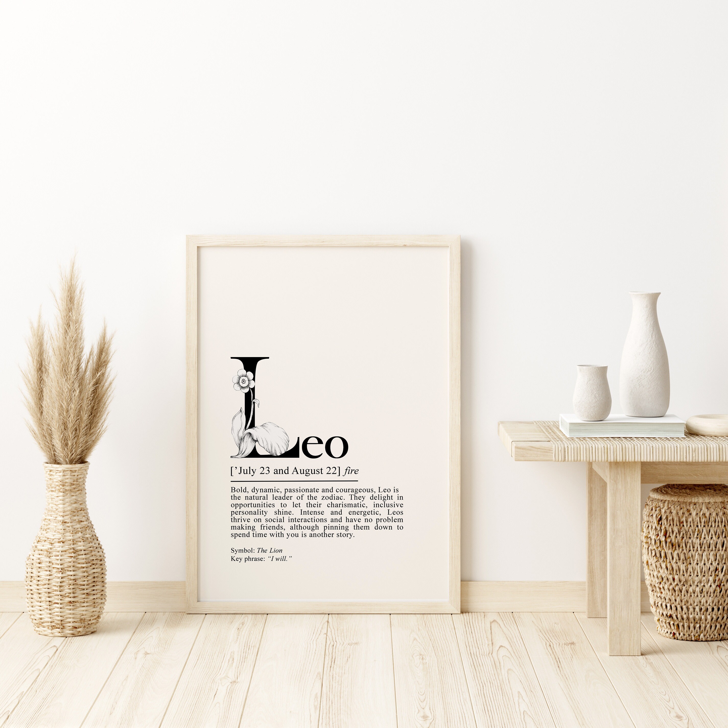 Leo Definition Art Print, Zodiac Wall Art (digital Download) - Etsy