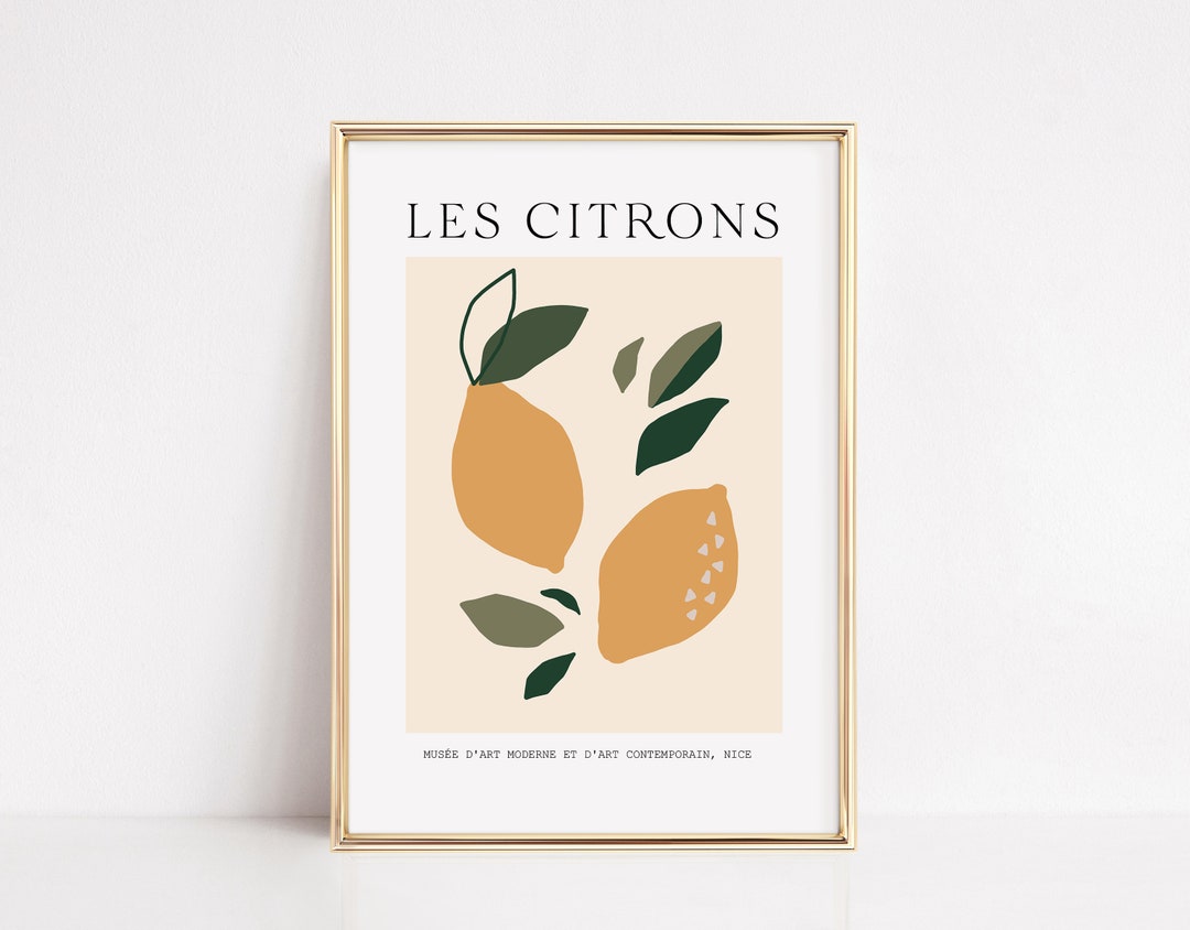 Lemon Print, Lemon Decor, Les Citrons Decor, Les Citrons Print, Citrus ...