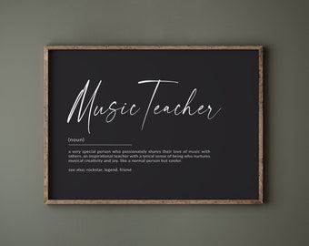 Musiklehrer Geschenk, Musiklehrer Definition, Geschenk für Musiklehrer, bestes Musiklehrer Geschenk, Klavierlehrer printable