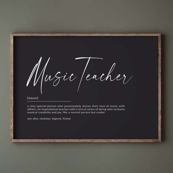 Music Teacher Gift, Music Teacher Definition, Gift for Music Teacher, Best Music Teacher gift, piano teacher printable